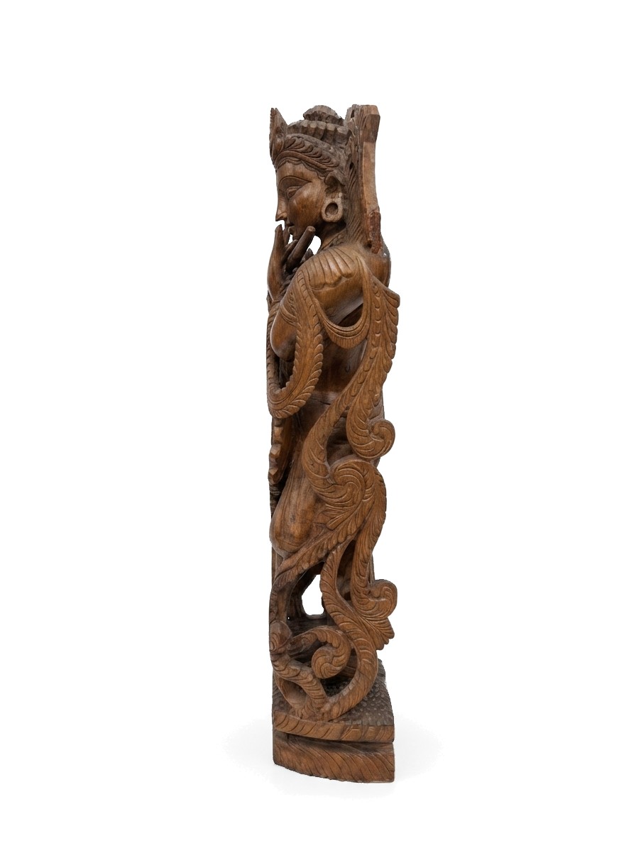 Krishna Statue Teak #008012, image 3 of 5