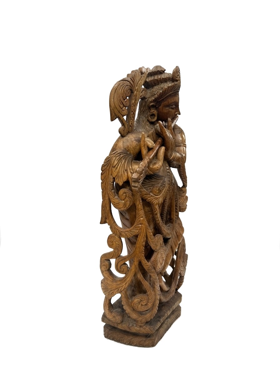 Krishna Statue Teak #008012, image 4 of 5