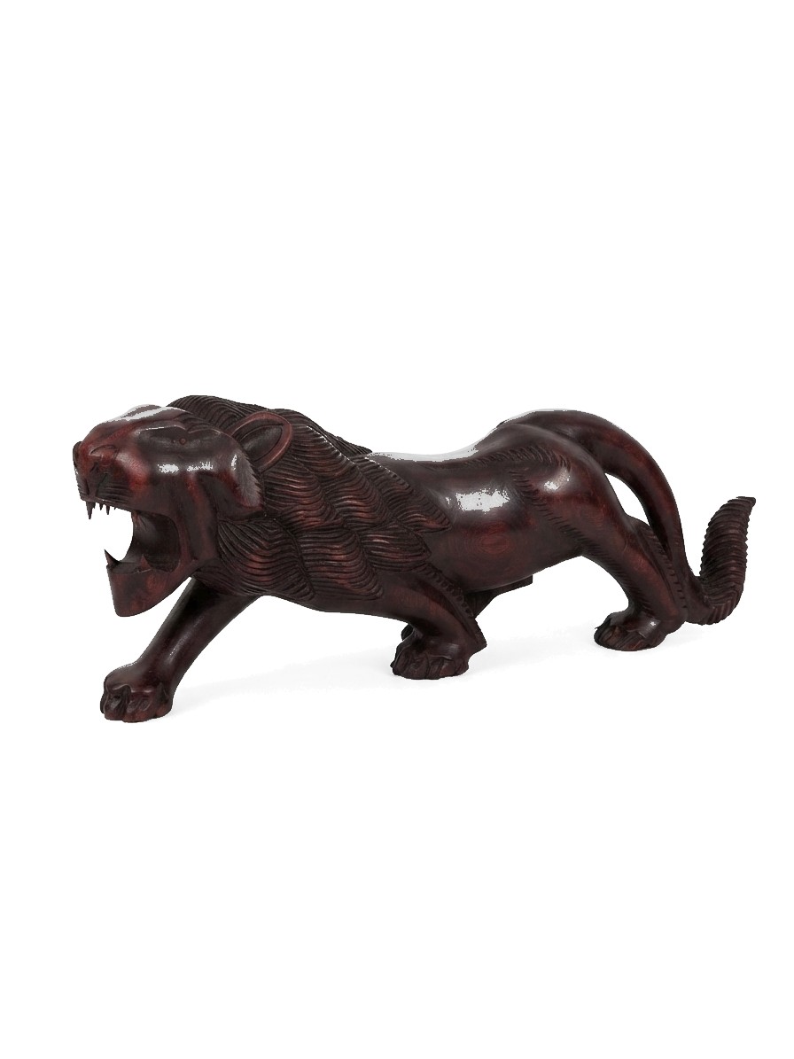Lion Statue Mahogany #000125, image 4 of 5
