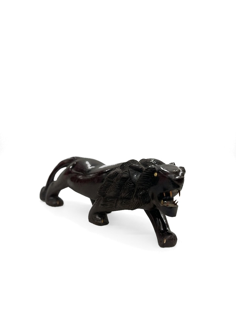 Lion Statue Mahogany #002213