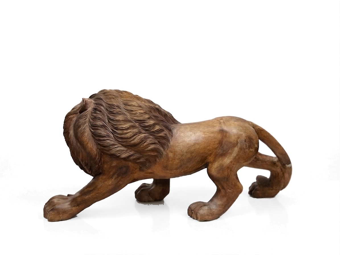 Lion Statue Mahogany #008002, image 2 of 4