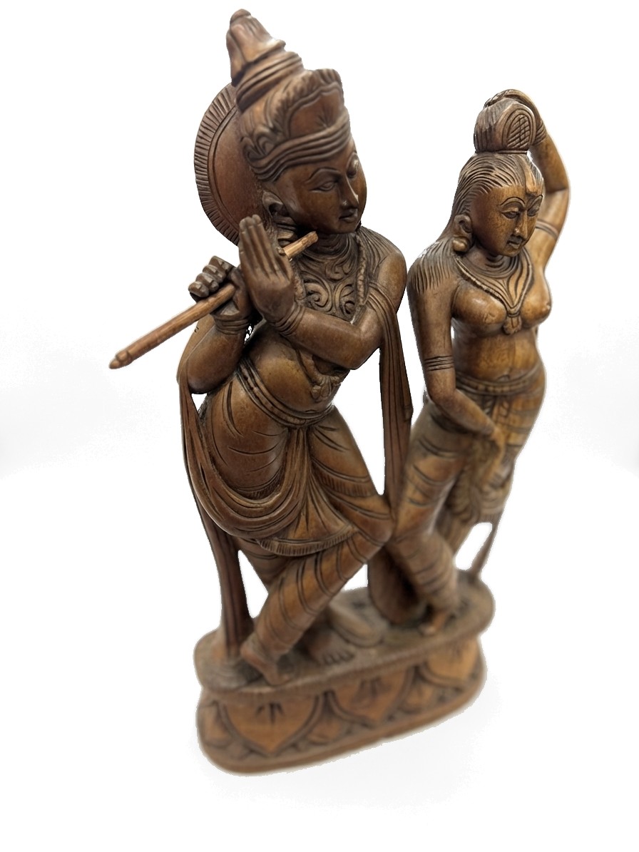 Radakrishna Statue Mahogany #000434, image 5 of 5