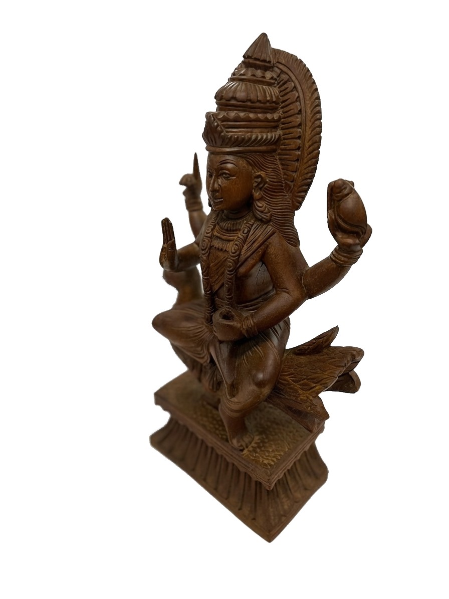 Vishnu Statue Mahogany #000436, image 2 of 6