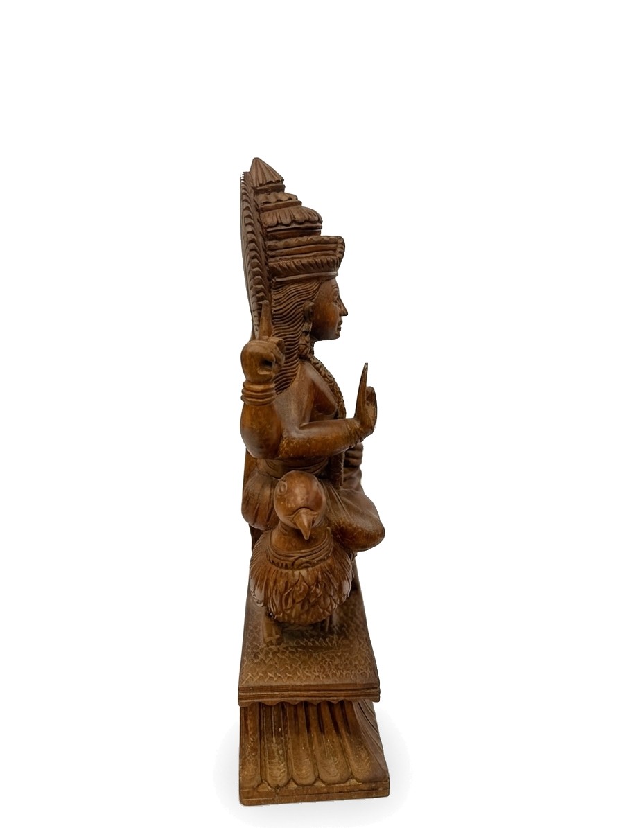 Vishnu Statue Mahogany #000436, image 3 of 6
